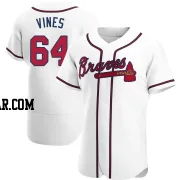 Darius Vines Men's Atlanta Braves White Authentic Home Jersey