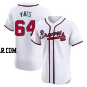 Darius Vines Men's Atlanta Braves White Elite Home Jersey