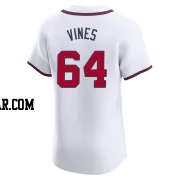 Darius Vines Men's Atlanta Braves White Elite Home Jersey