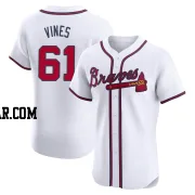 Darius Vines Men's Atlanta Braves White Elite Home Jersey