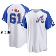 Darius Vines Men's Atlanta Braves White Replica 2023 City Connect Jersey