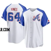 Darius Vines Men's Atlanta Braves White Replica 2023 City Connect Jersey