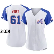 Darius Vines Women's Atlanta Braves White Authentic 2023 City Connect Jersey