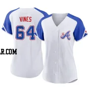 Darius Vines Women's Atlanta Braves White Authentic 2023 City Connect Jersey