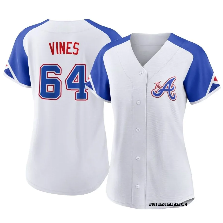 Darius Vines Women's Atlanta Braves White Authentic 2023 City Connect Jersey