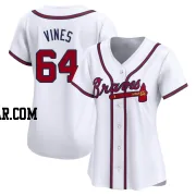 Darius Vines Women's Atlanta Braves White Limited Home Jersey