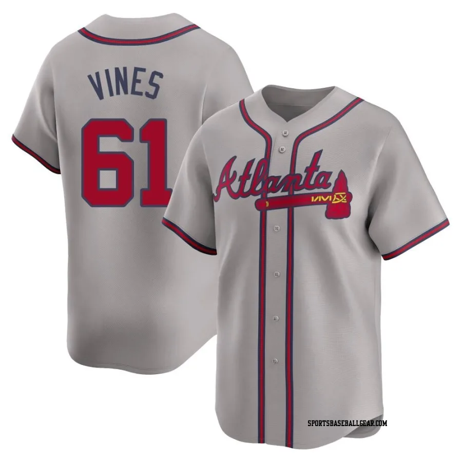 Darius Vines Youth Atlanta Braves Gray Limited Away Jersey