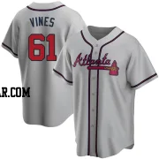 Darius Vines Youth Atlanta Braves Gray Replica Road Jersey