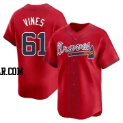 Darius Vines Youth Atlanta Braves Red Limited Alternate Jersey