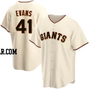 Darrell Evans Men's San Francisco Giants Cream Replica Home Jersey