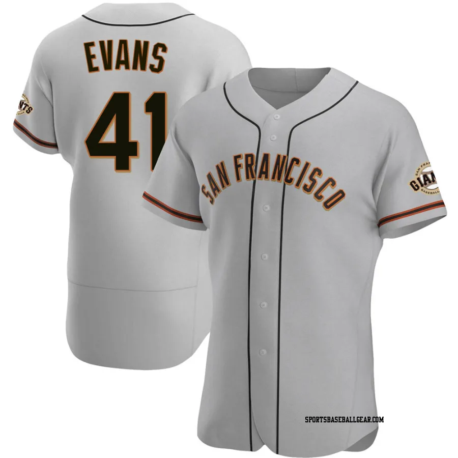 Darrell Evans Men's San Francisco Giants Gray Authentic Road Jersey