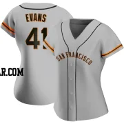 Darrell Evans Women's San Francisco Giants Gray Authentic Road Jersey