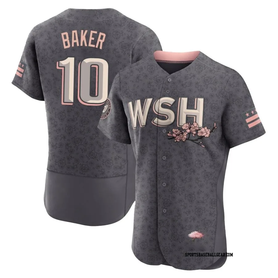 Darren Baker Men's Washington Nationals Gray Authentic 2022 City Connect Jersey