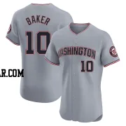 Darren Baker Men's Washington Nationals Gray Elite Road Jersey