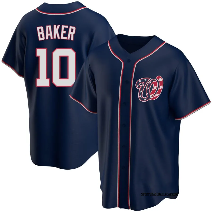 Darren Baker Men's Washington Nationals Navy Replica Alternate Team Jersey