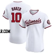 Darren Baker Men's Washington Nationals White Elite Home Jersey