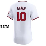 Darren Baker Men's Washington Nationals White Elite Home Jersey