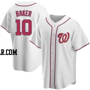 Darren Baker Men's Washington Nationals White Replica Home Jersey