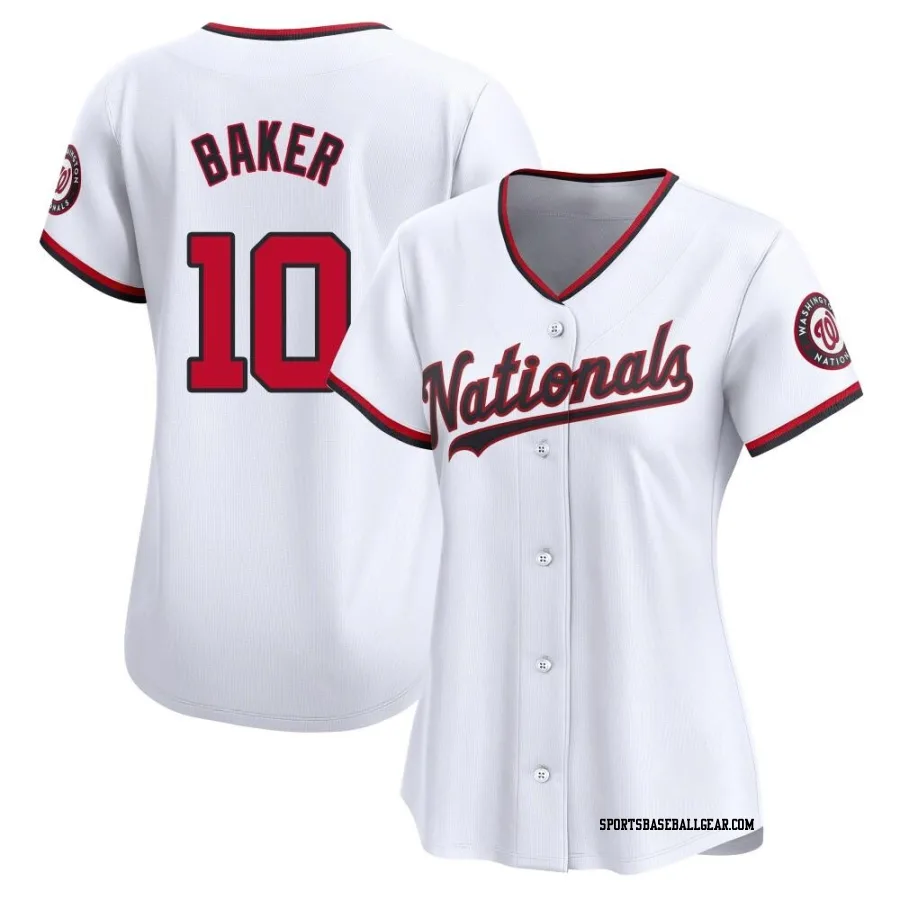 Darren Baker Women's Washington Nationals White Limited Home Jersey