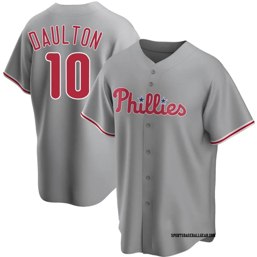 Darren Daulton Men's Philadelphia Phillies Gray Replica Road Jersey