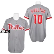 Darren Daulton Men's Philadelphia Phillies Grey Replica Throwback Jersey