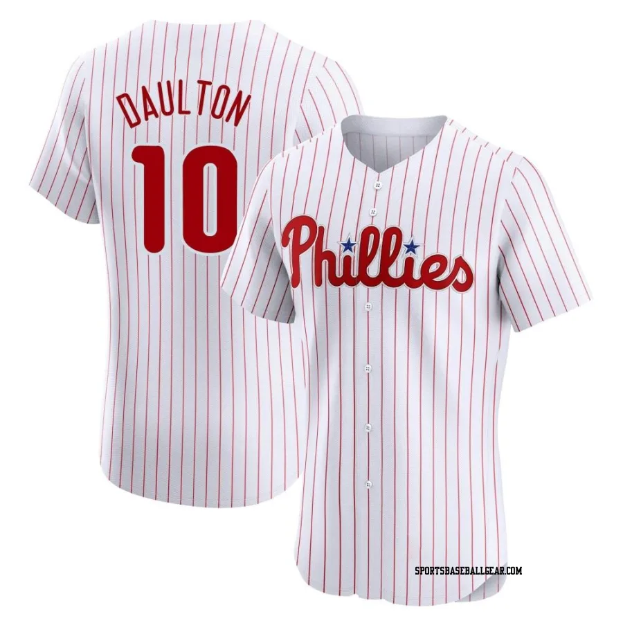 Darren Daulton Men's Philadelphia Phillies White Elite Home Jersey