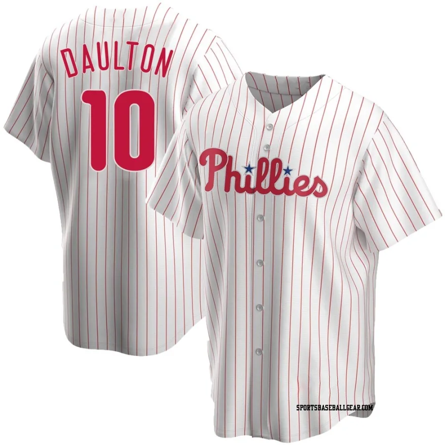 Darren Daulton Men's Philadelphia Phillies White Replica Home Jersey