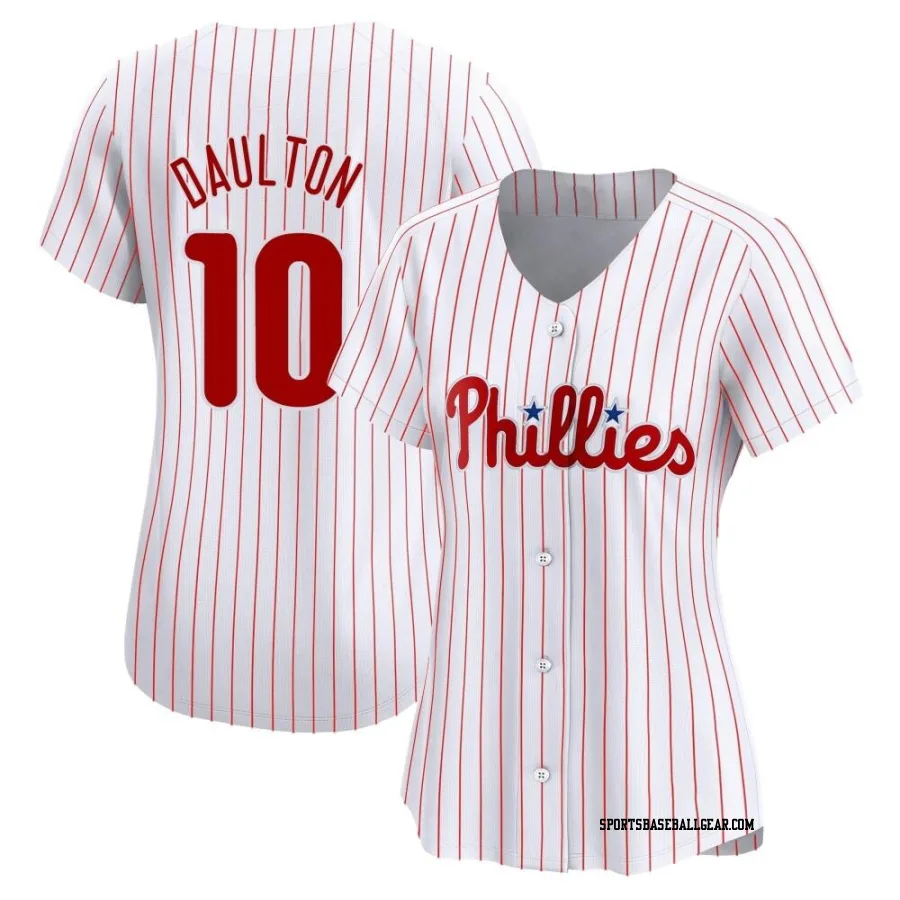 Darren Daulton Women's Philadelphia Phillies White Limited Home Jersey