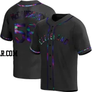 Darren McCaughan Men's Cleveland Guardians Black Holographic Replica Alternate Jersey