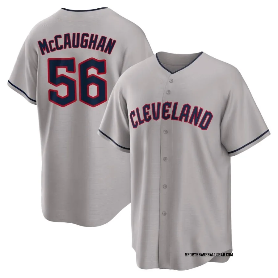 Darren McCaughan Men's Cleveland Guardians Gray Replica Road Jersey