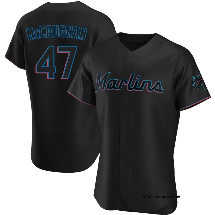 Darren McCaughan Men's Miami Marlins Black Authentic Alternate Jersey