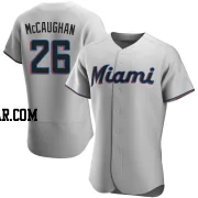 Darren McCaughan Men's Miami Marlins Gray Authentic Road Jersey