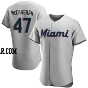 Darren McCaughan Men's Miami Marlins Gray Authentic Road Jersey