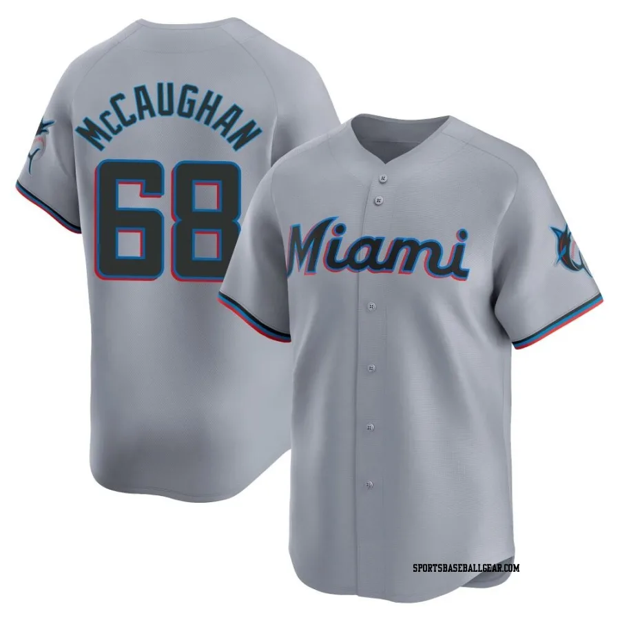 Darren McCaughan Men's Miami Marlins Gray Limited Road Jersey