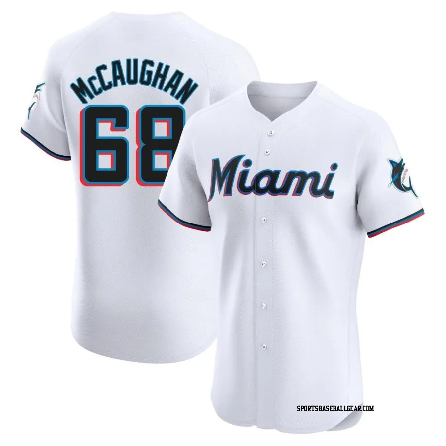 Darren McCaughan Men's Miami Marlins White Elite Home Jersey