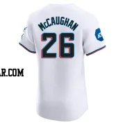 Darren McCaughan Men's Miami Marlins White Elite Home Patch Jersey