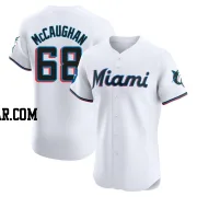 Darren McCaughan Men's Miami Marlins White Elite Home Patch Jersey