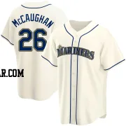 Darren McCaughan Men's Seattle Mariners Cream Replica Alternate Jersey