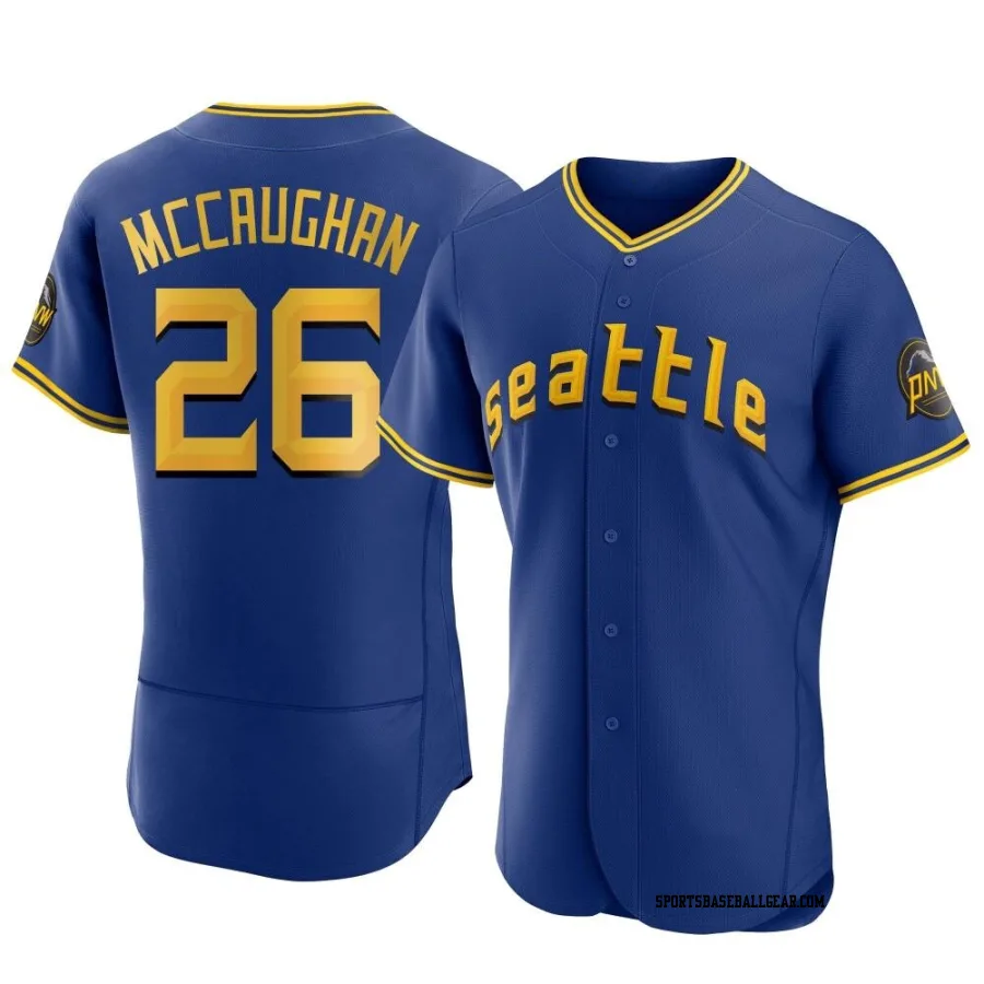 Darren McCaughan Men's Seattle Mariners Royal Authentic 2023 City Connect Jersey