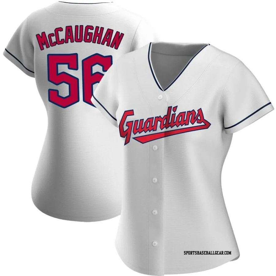 Darren McCaughan Women's Cleveland Guardians White Authentic Home Jersey