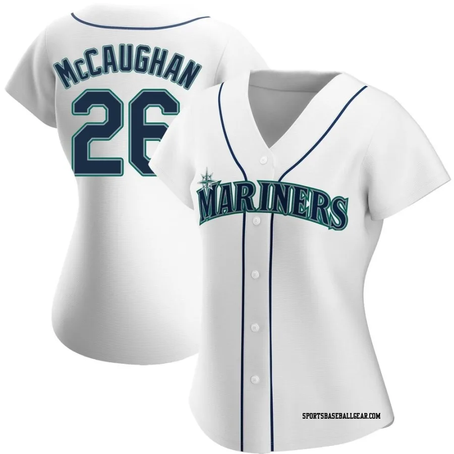 Darren McCaughan Women's Seattle Mariners White Authentic Home Jersey