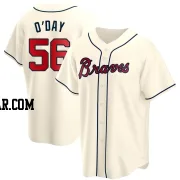 Darren O'Day Men's Atlanta Braves Cream Replica Alternate Jersey