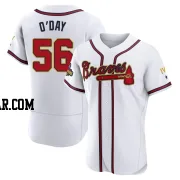 Darren O'Day Men's Atlanta Braves Gold Authentic White 2022 Program Jersey