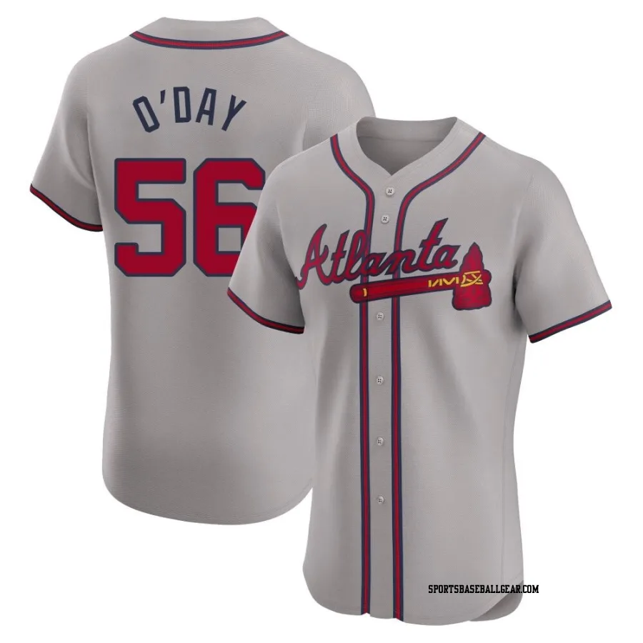 Darren O'Day Men's Atlanta Braves Gray Elite Road Jersey