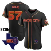 Darryl Kile Men's Houston Astros Black Authentic 2023 Space City Ready 2 Reign Flex Base Jersey