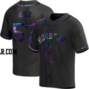 Darryl Kile Men's Houston Astros Black Holographic Replica Alternate Jersey