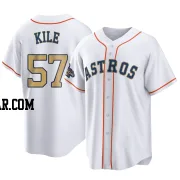 Darryl Kile Men's Houston Astros Gold Replica White 2023 Collection Jersey