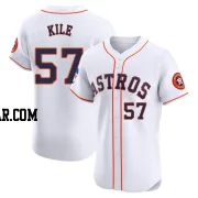 Darryl Kile Men's Houston Astros White Elite Home Patch Jersey