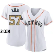 Darryl Kile Women's Houston Astros Gold Authentic White 2023 Collection Jersey