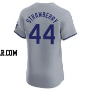 Darryl Strawberry Men's Los Angeles Dodgers Gray Elite Road Jersey